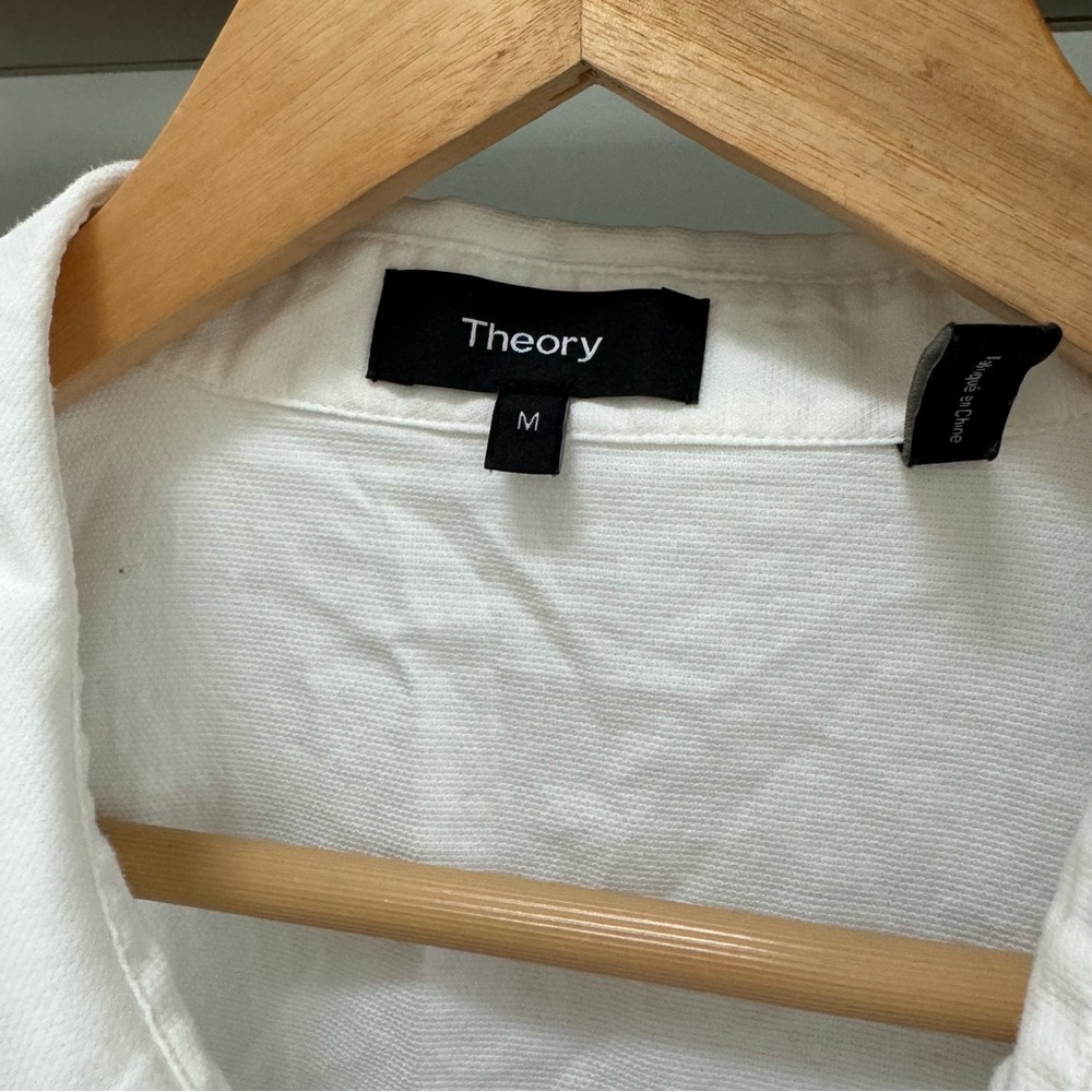 Theory Button Up Collared Blouse - Picture 4 of 6
